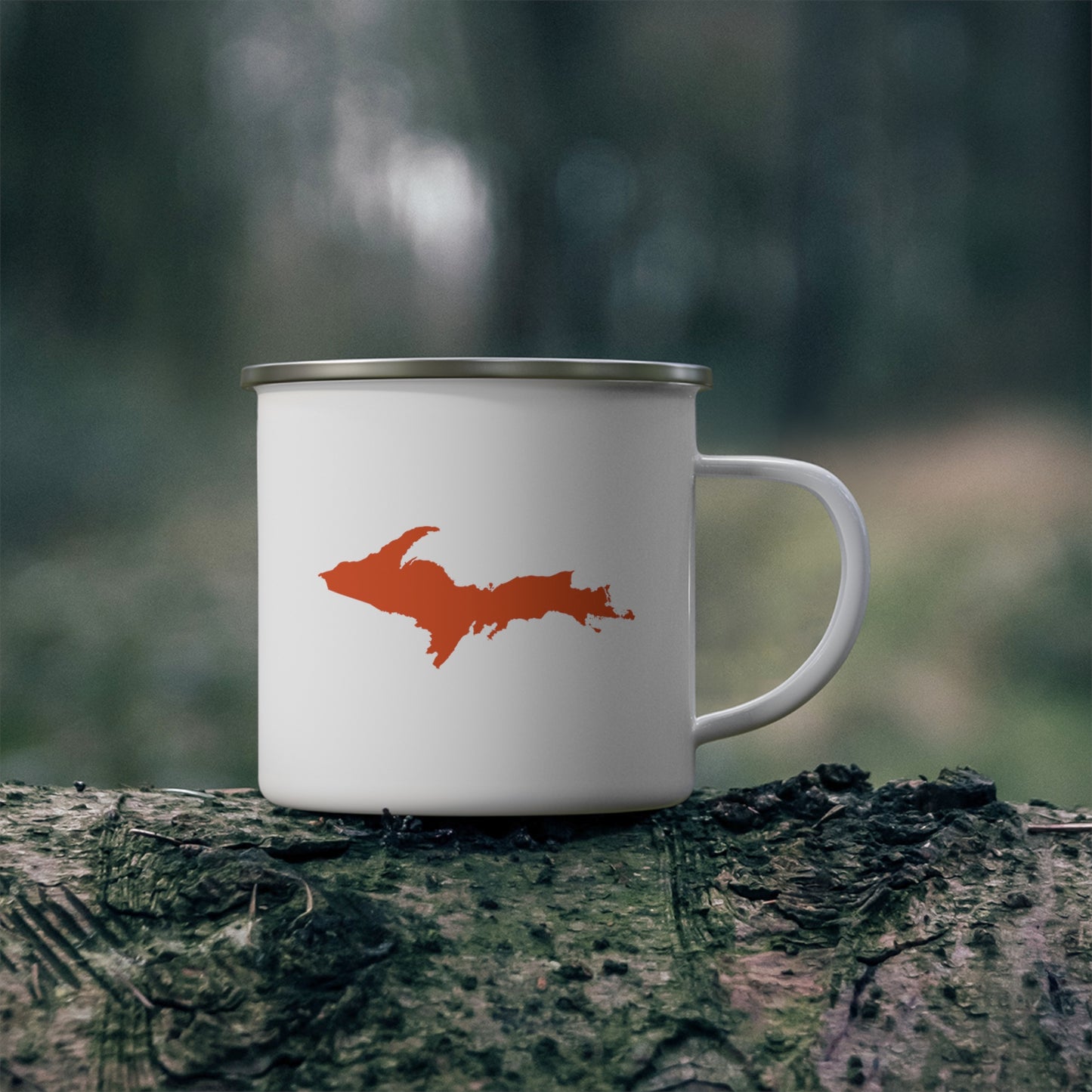 Michigan Upper Peninsula Camping Mug (Orange Outline) | 12oz