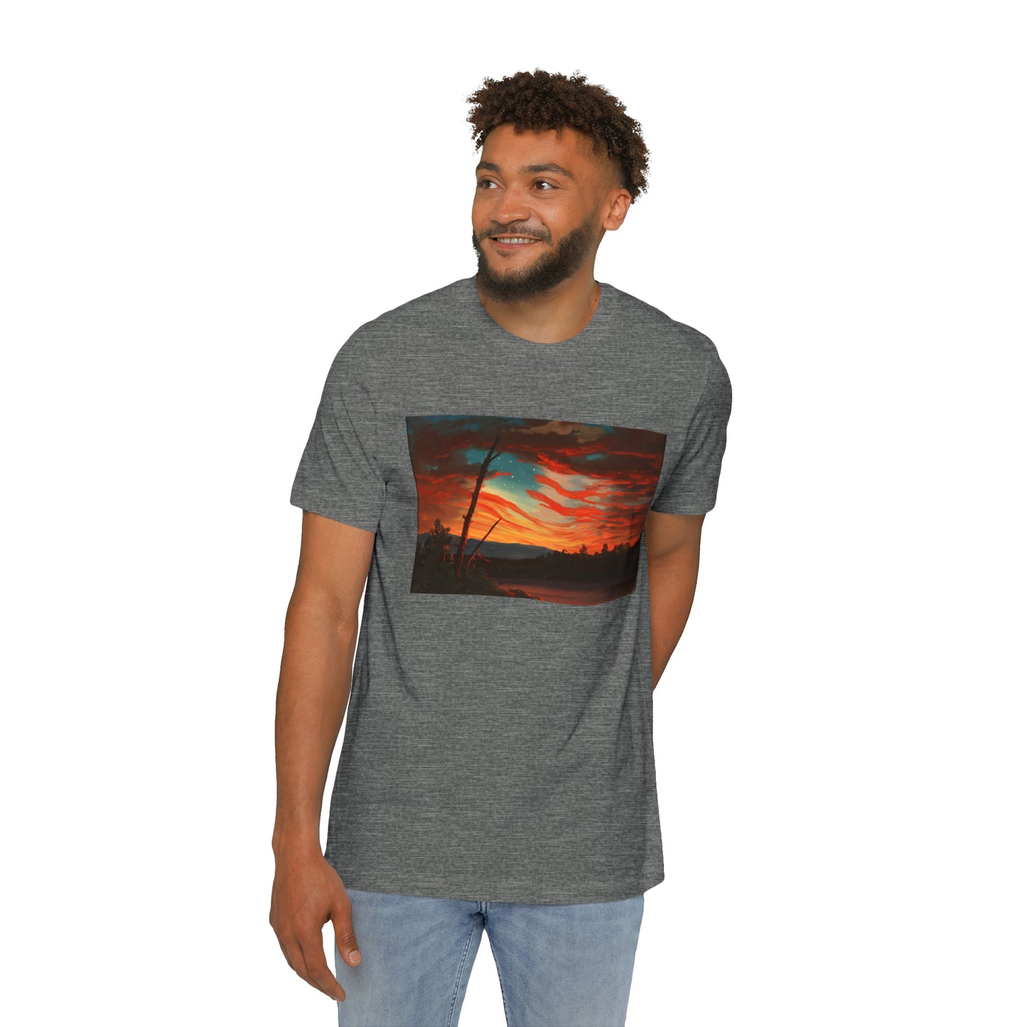 'Our Banner in the Sky' Painting T-Shirt (Church, 1861) | Made in USA