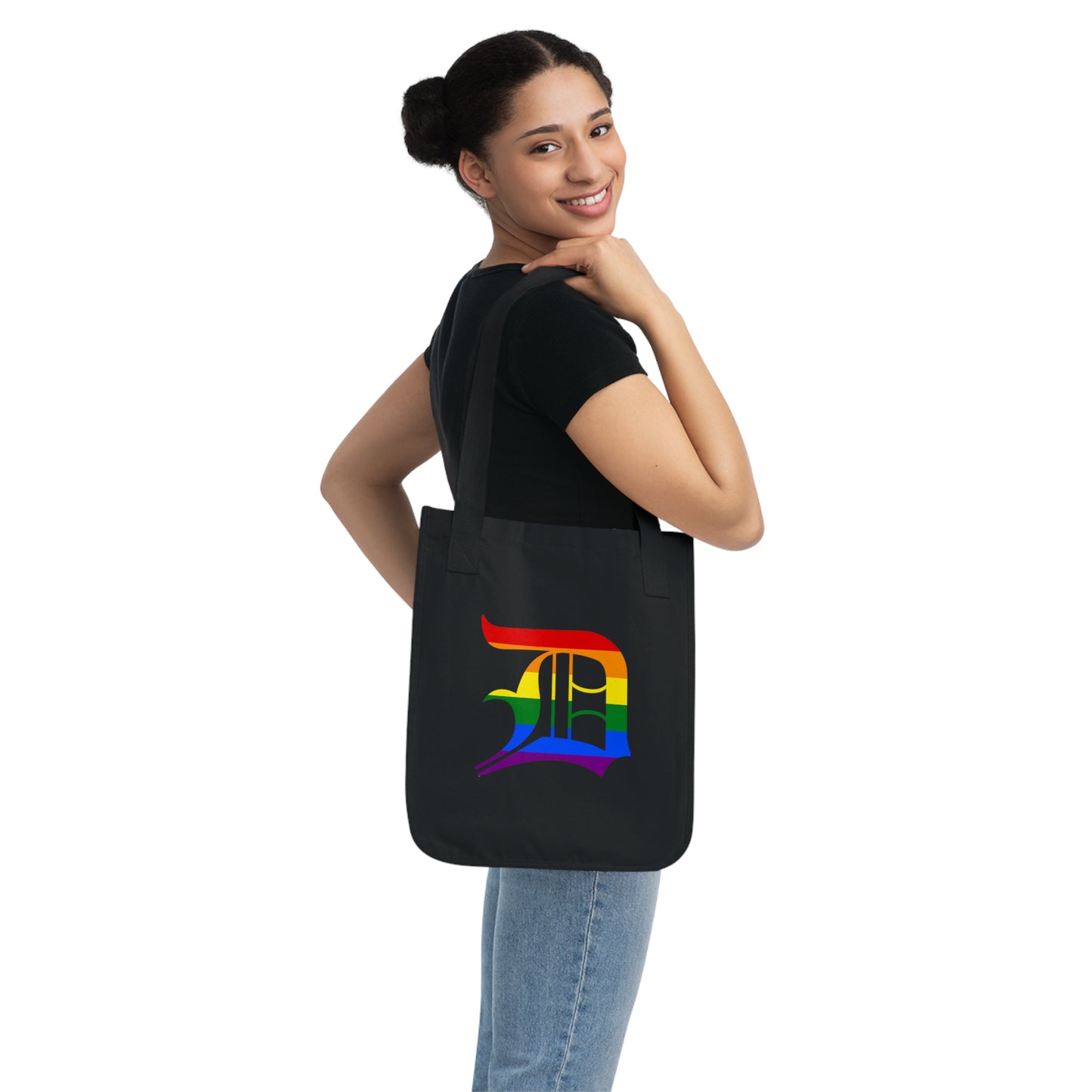 Detroit 'Old English D' Heavy Tote (Rainbow Pride Edition)