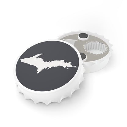 Michigan Upper Peninsula Bottle Opener (w/ UP Outline) | Iron Ore Grey