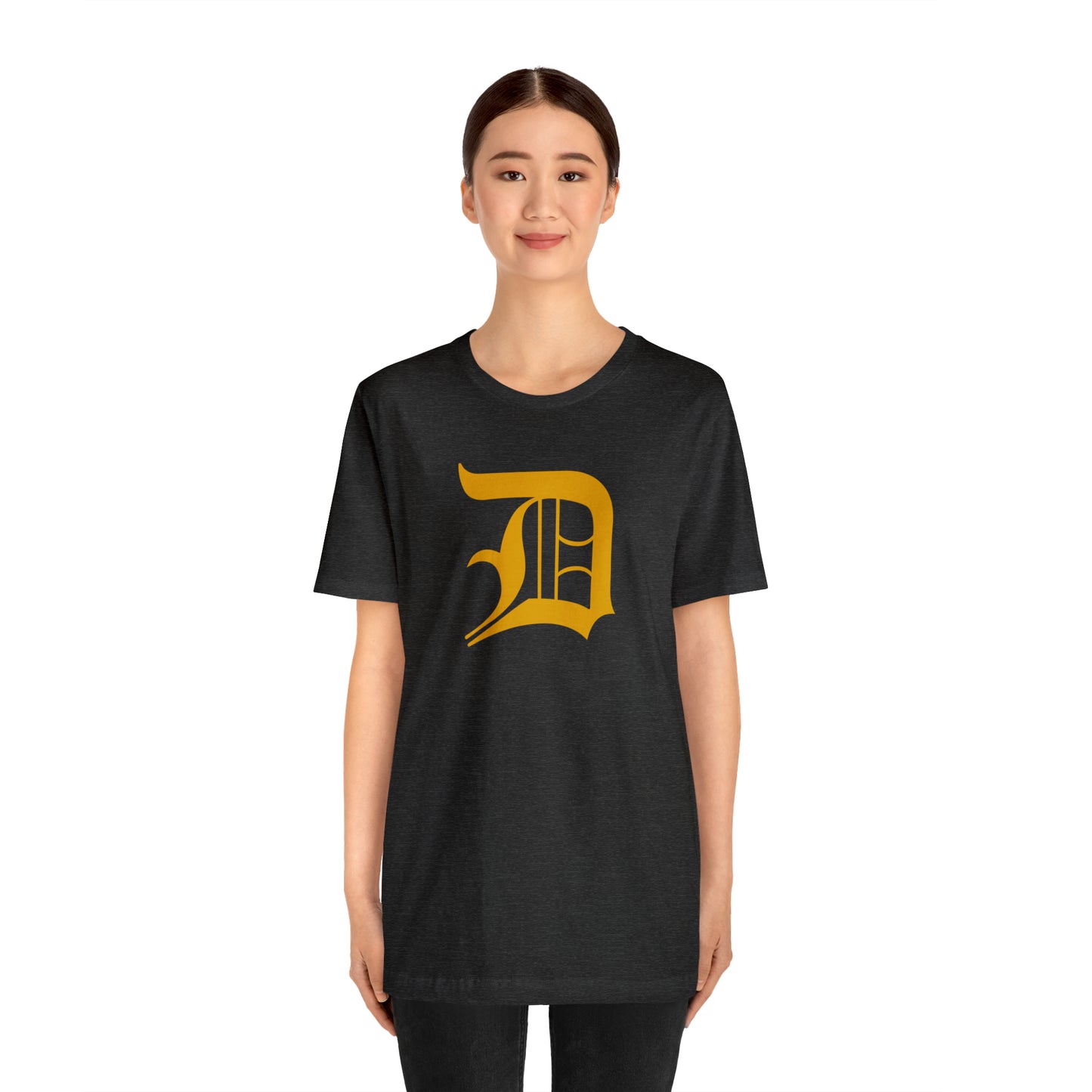 Detroit 'Old English D' T-Shirt (Gold) | Unisex Standard