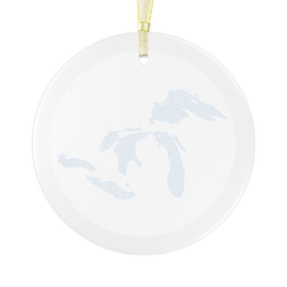 Great Lakes Christmas Ornament | Clear Glass - DTW Blue