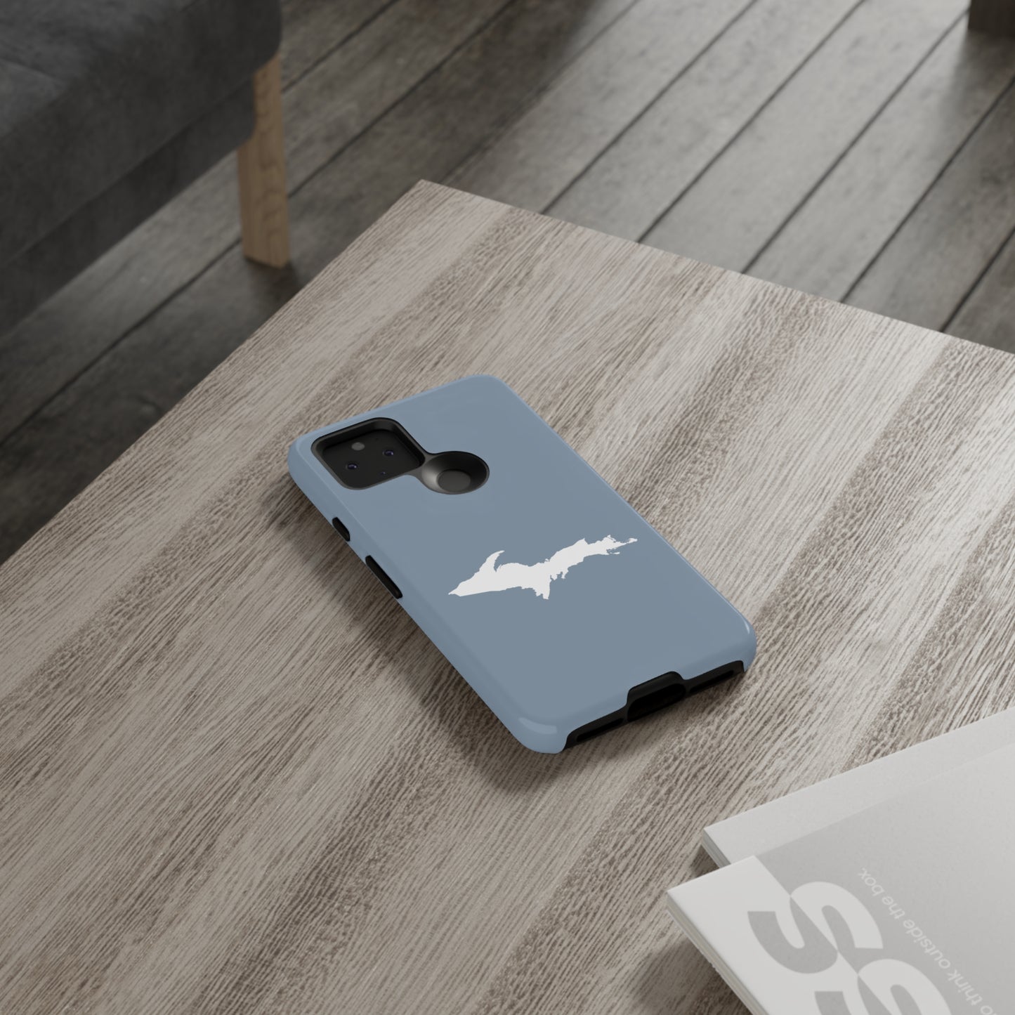 Michigan Upper Peninsula Tough Phone Case (B-24 Liberator Grey w/ UP Outline) | Samsung & Pixel Android