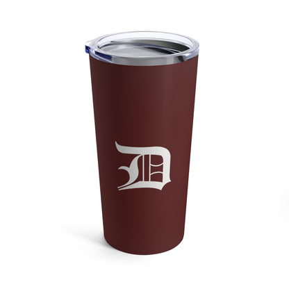 Detroit 'Old English D' Tumbler | Cherrywood Color - 20oz