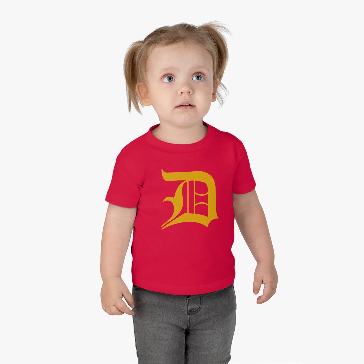 Detroit 'Old English D' Infant T-Shirt (Gold) | Short Sleeve