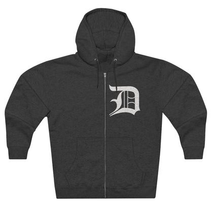 Detroit 'Old English D' Hoodie | Unisex Full Zip