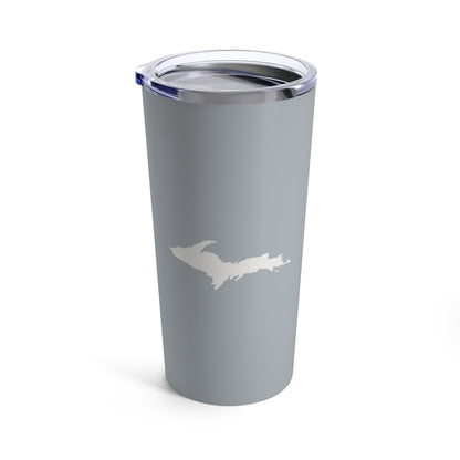 Michigan Upper Peninsula Tumbler (w/ UP Outline) | Silver - 20oz