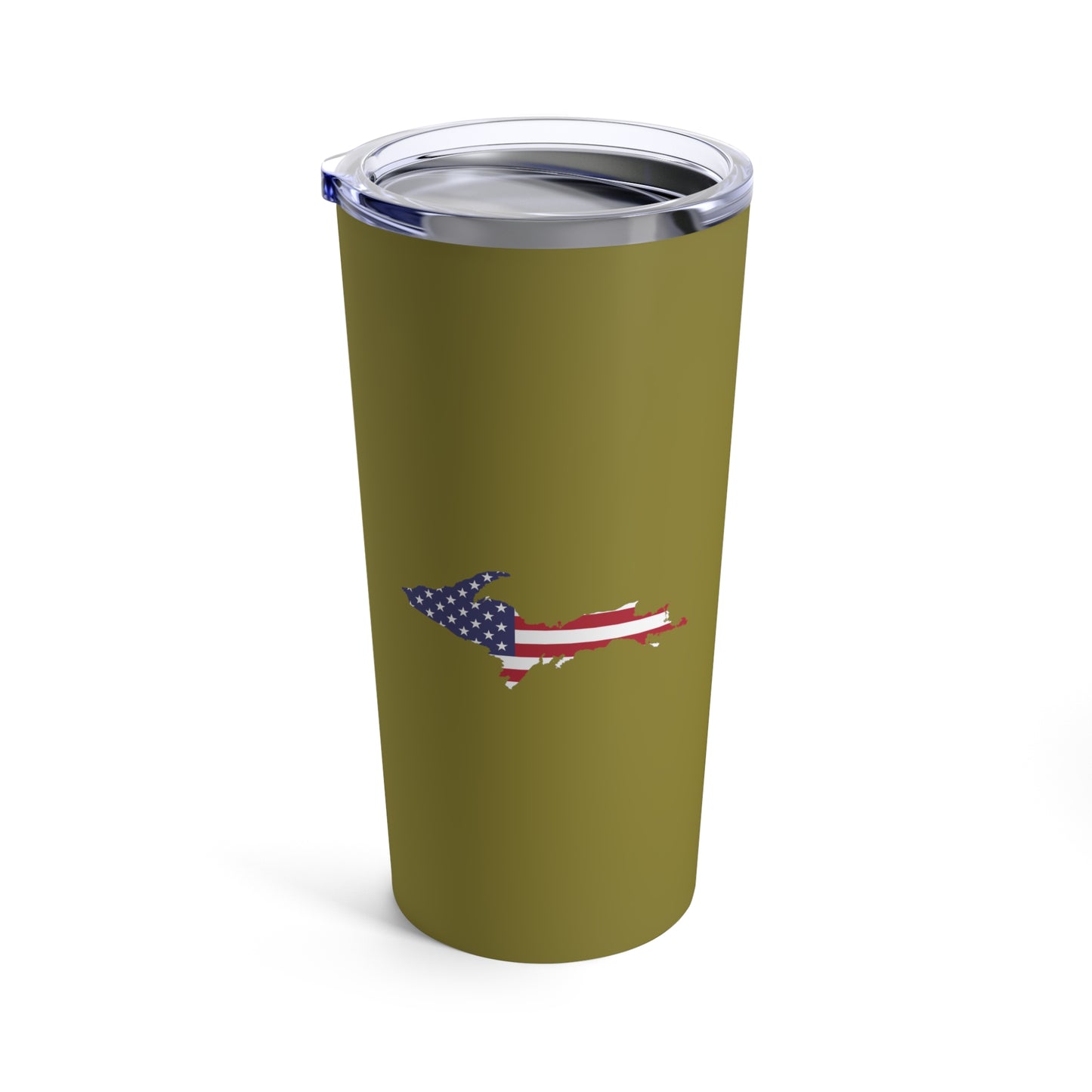 Michigan Upper Peninsula Tumbler (w/ UP USA Flag) | Scrub Gold - 20oz