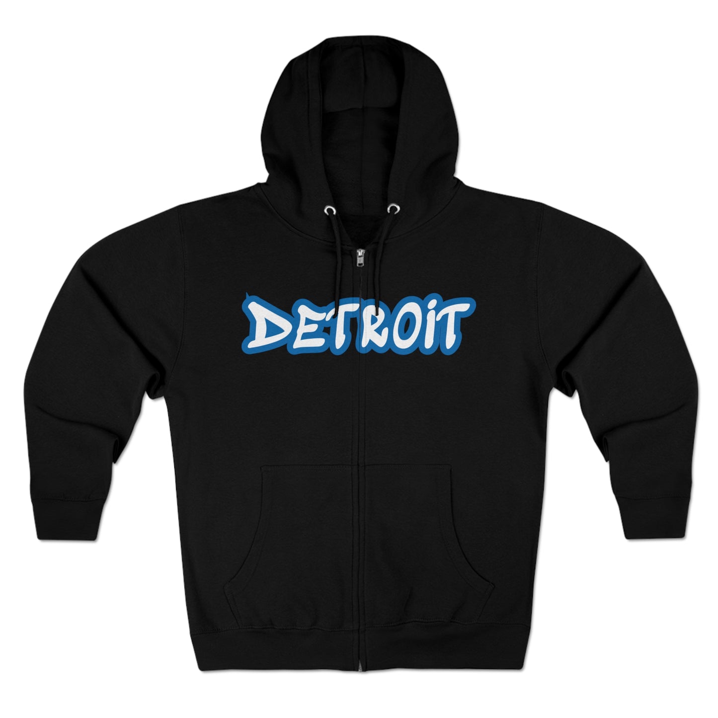 'Detroit' Hoodie (Azure Tag Font) | Unisex Full Zip