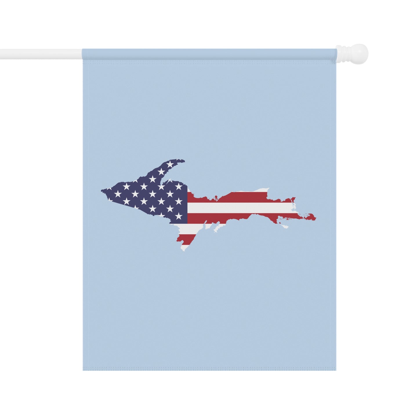 Michigan Upper Peninsula Home & Garden Flag (w/ UP USA Flag) | Light Blue