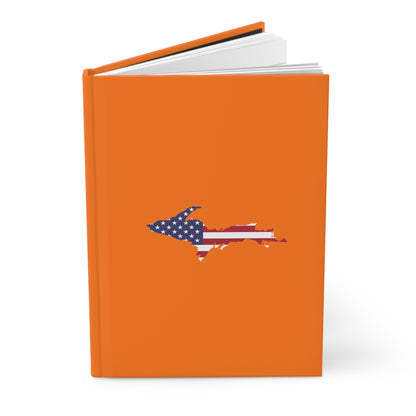 Michigan Upper Peninsula Hardcover Journal (w/ UP USA Flag) | Ruled - Dew Green