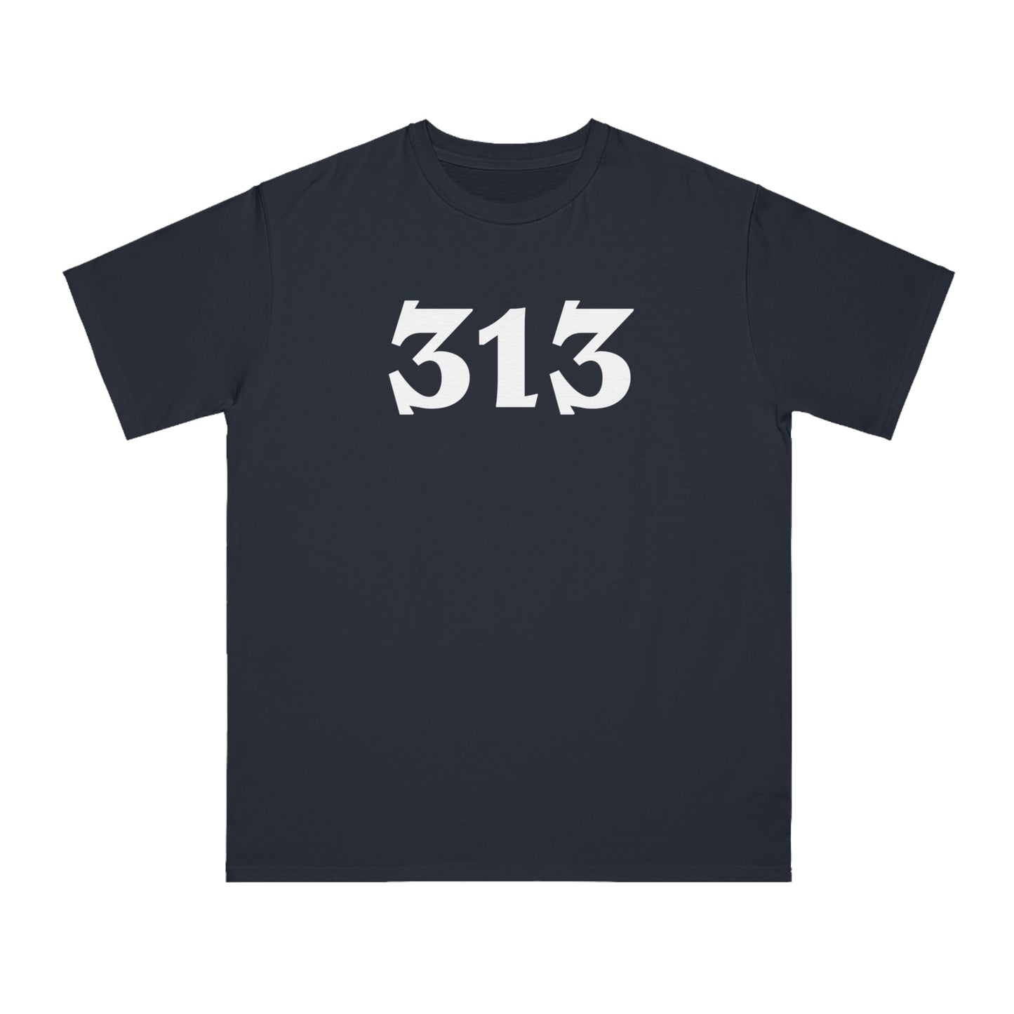 Detroit '313' T-Shirt (Angry Serif Font) | Organic Unisex