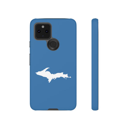 Michigan Upper Peninsula Tough Phone Case (Lake Superior Blue w/ UP Outline) | Samsung & Pixel Android