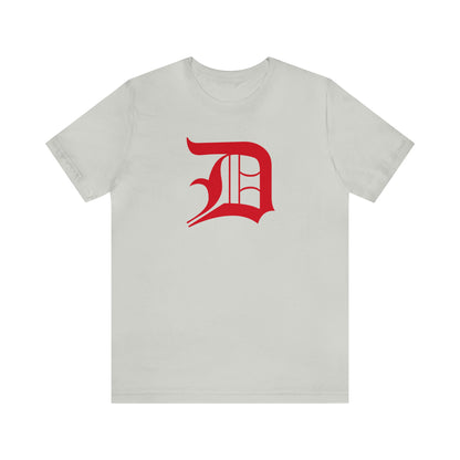 Detroit 'Old English D' T-Shirt (Aliform Red) | Unisex Standard