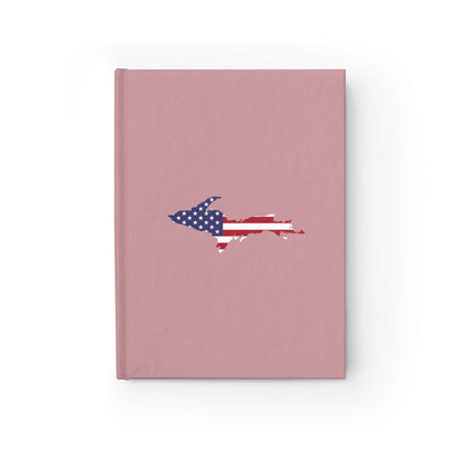 Michigan Upper Peninsula Blank Sketchbook (w/ UP USA Flag) | Cherry Blossom Pink