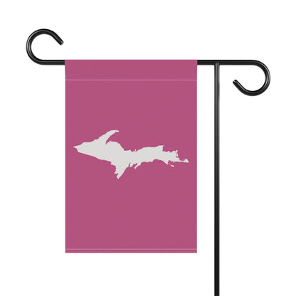 Michigan Upper Peninsula Home & Garden Flag (w/ UP Outline) | Apple Blossom Pink