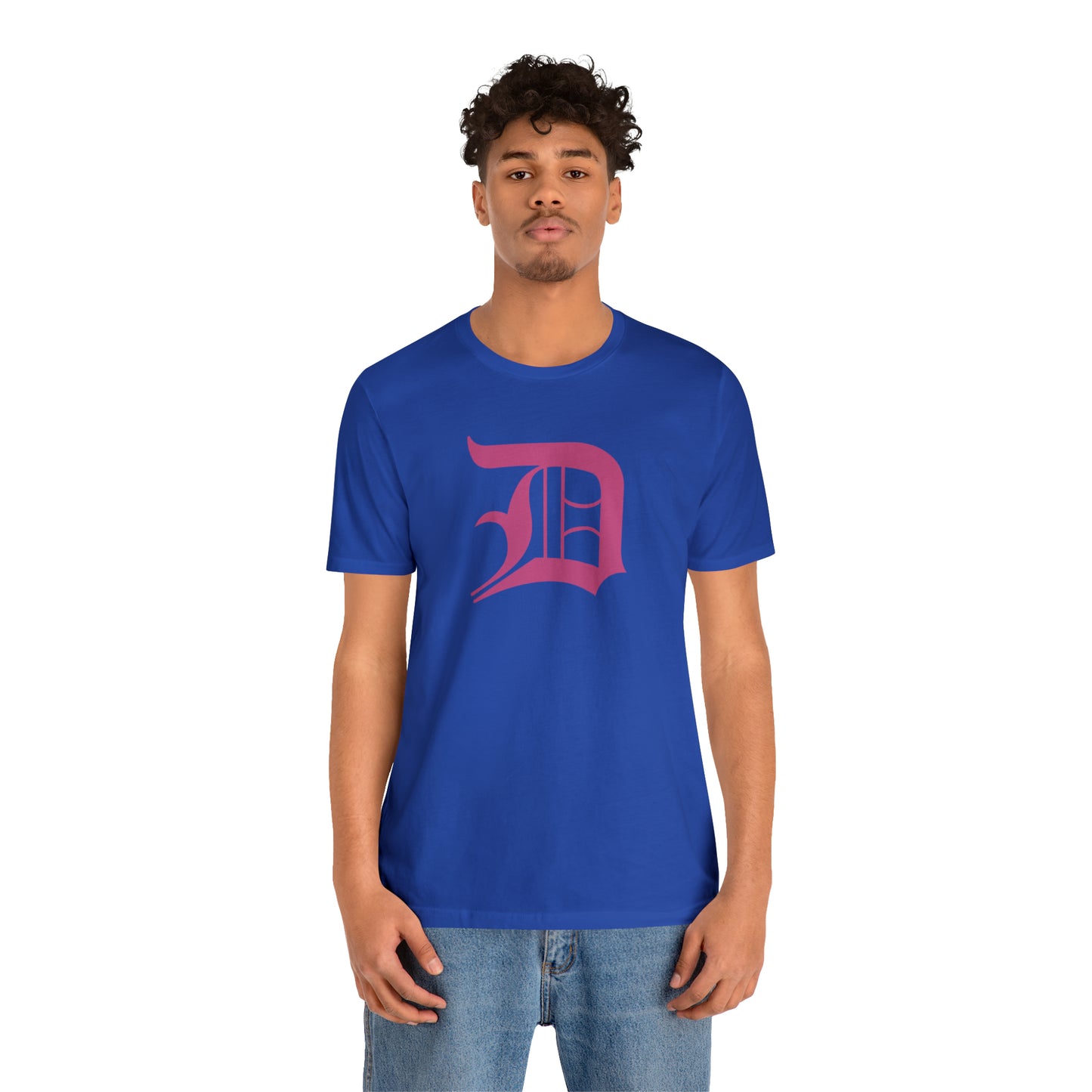 Detroit 'Old English D' T-Shirt (Apple Blossom Pink) | Unisex Standard