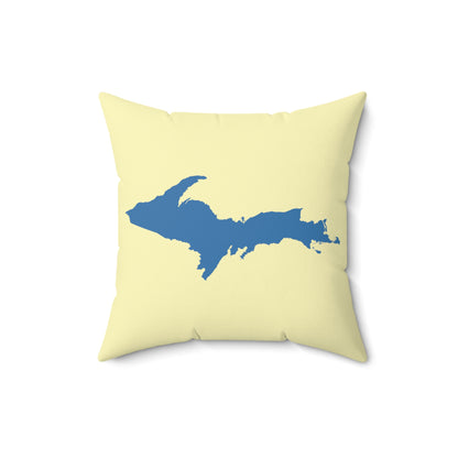 Michigan Upper Peninsula Accent Pillow (w/ UP Outline) | Canary Yellow