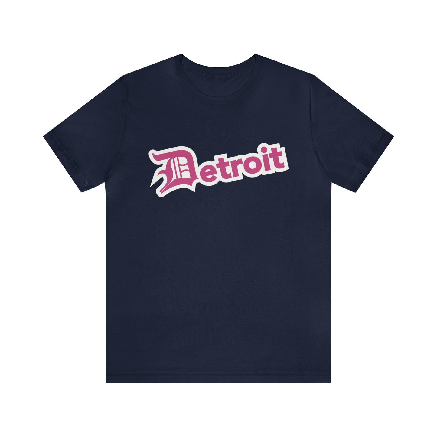 'Detroit' T-Shirt (Apple Blossom Pink w/ Old English 'D') | Unisex Standard