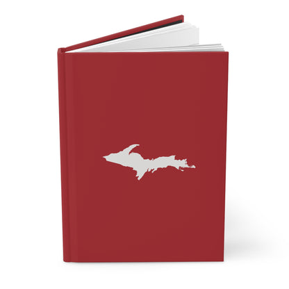 Michigan Upper Peninsula Hardcover Journal (Thimbleberry Red w/ UP Outline) | Ruled - 150pgs