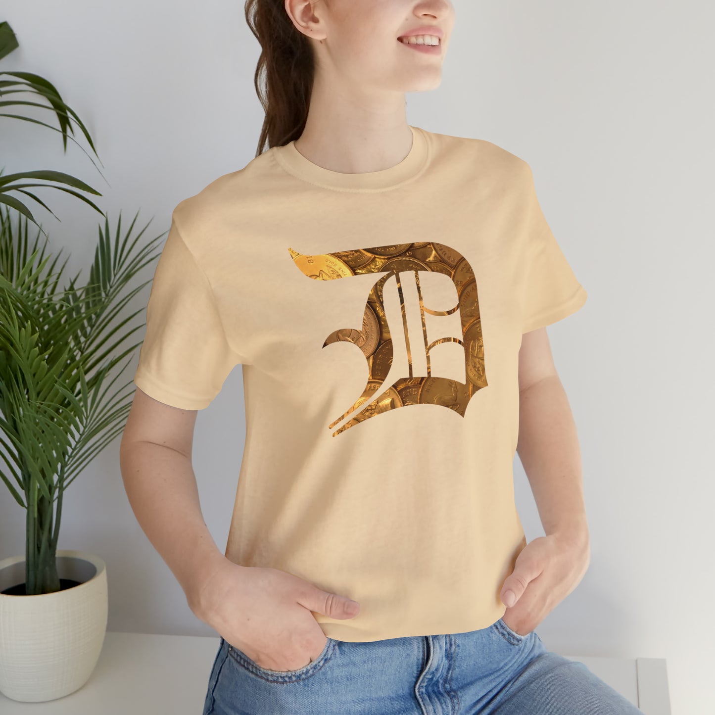 Detroit 'Old English D' T-Shirt (Gold Bullion Edition) | Unisex Standard