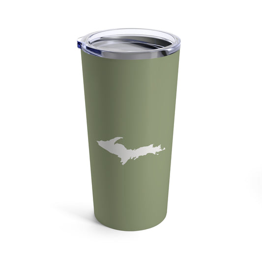 Michigan Upper Peninsula Tumbler (w/ UP Outline) | Beachgrass Green - 20oz