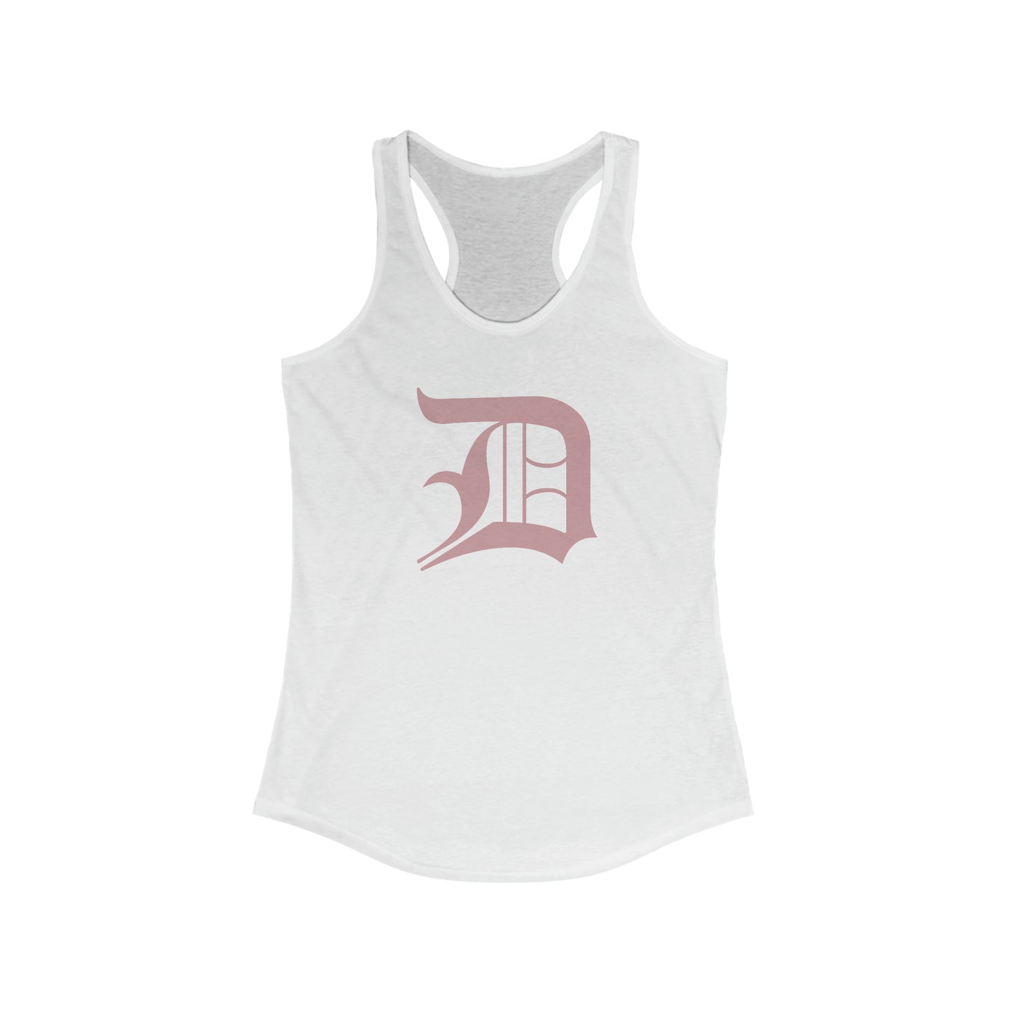 Detroit 'Old English D' Tank Top (Cherry Blossom Pink) | Women's Racerback