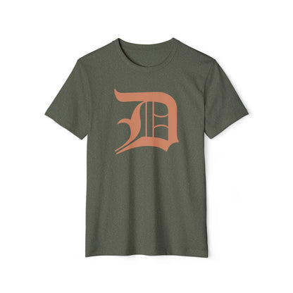 Detroit 'Old English D' T-Shirt (Copper) | Unisex Recycled Organic