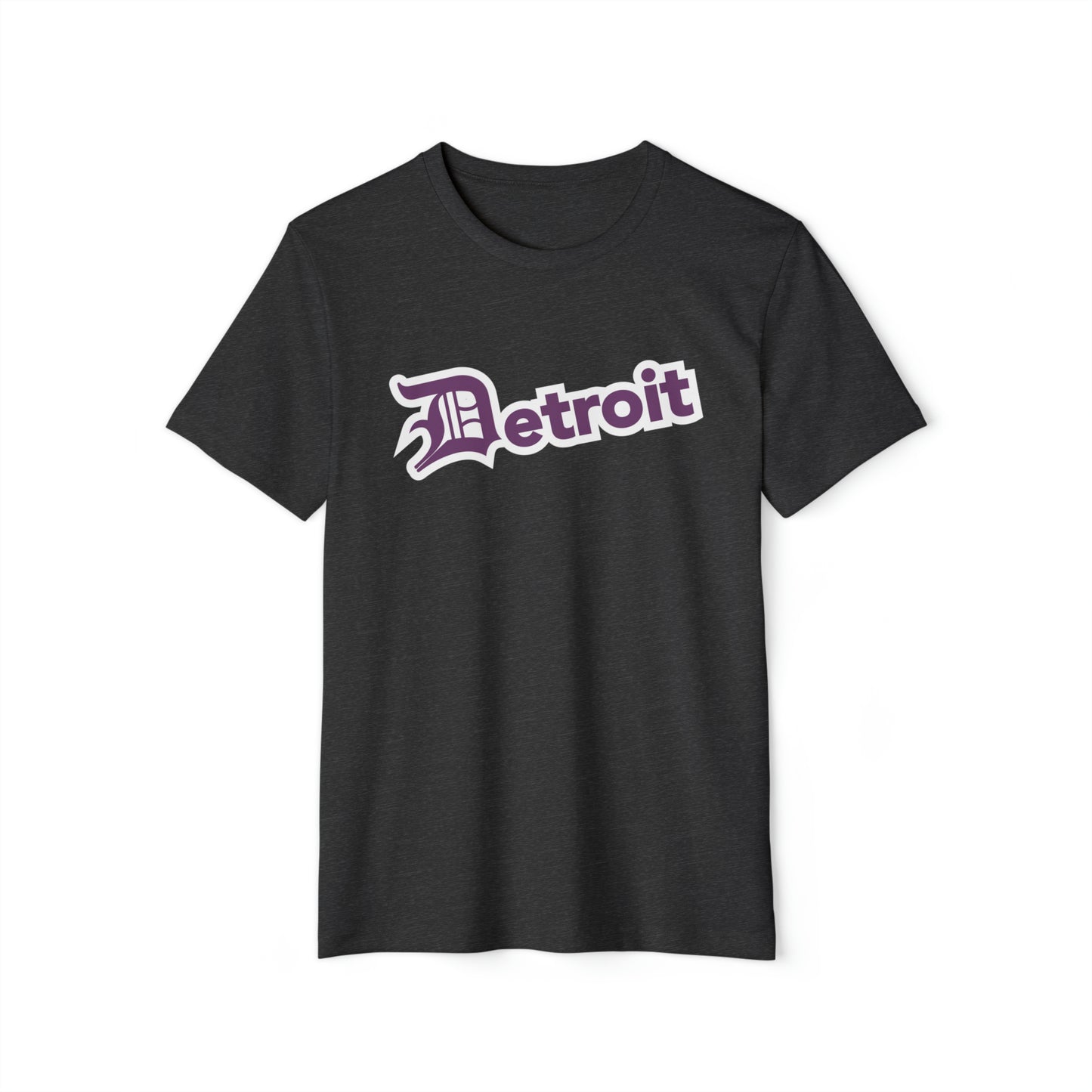 Detroit' T-Shirt (Plum Old English 'D') | Unisex Recycled Organic