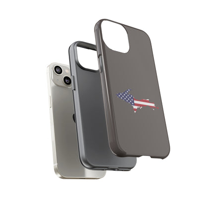 Michigan Upper Peninsula Tough Phone Case (Warren Tank Grey w/ UP USA Outline) | Apple iPhone