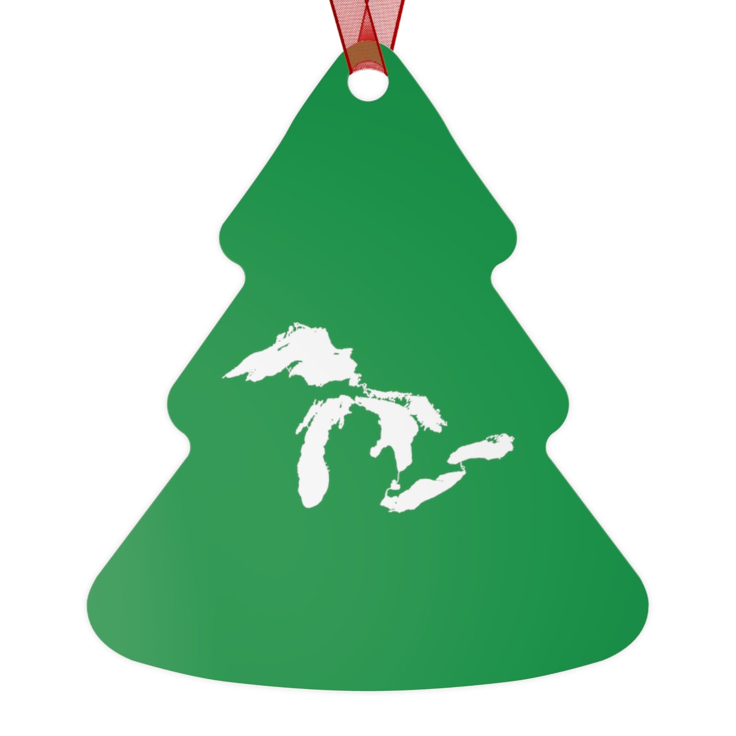 Great Lakes Christmas Ornament | Metal - Shamrock Green