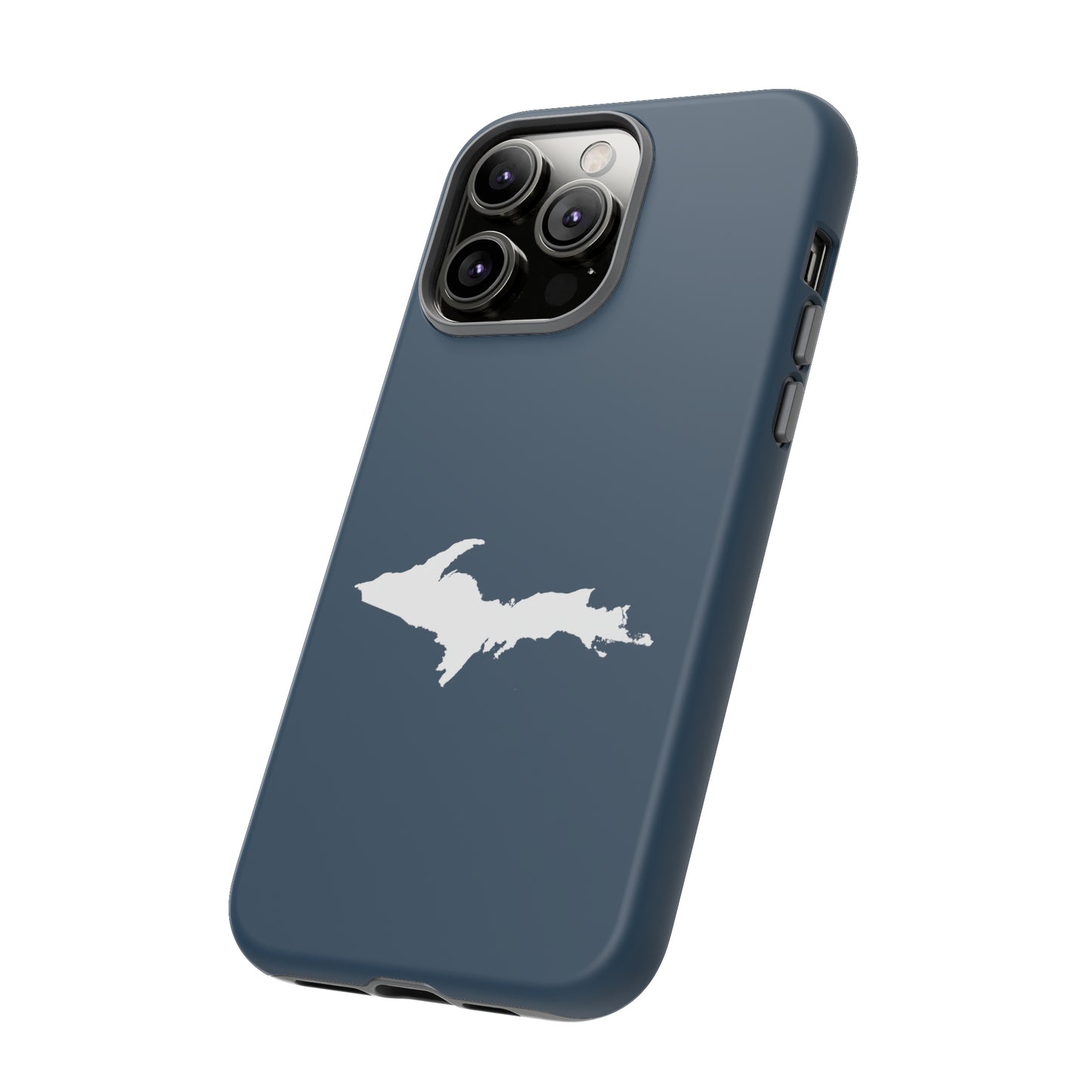 Michigan Upper Peninsula Tough Phone Case ('37 Caddie Cavalier Blue w/ UP Outline) | Apple iPhone