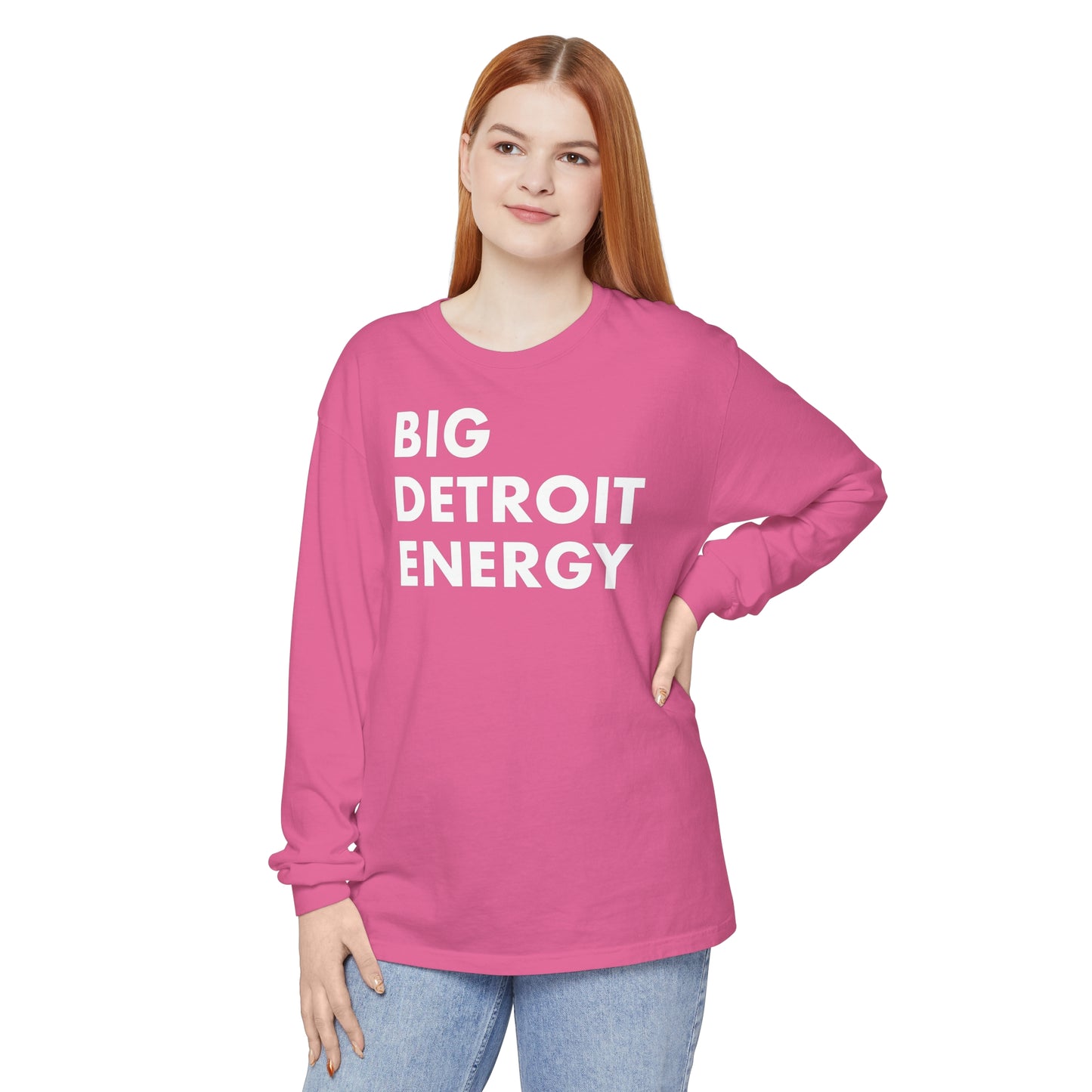 'Big Detroit Energy' Garment-Dyed T-Shirt | Unisex Long Sleeve