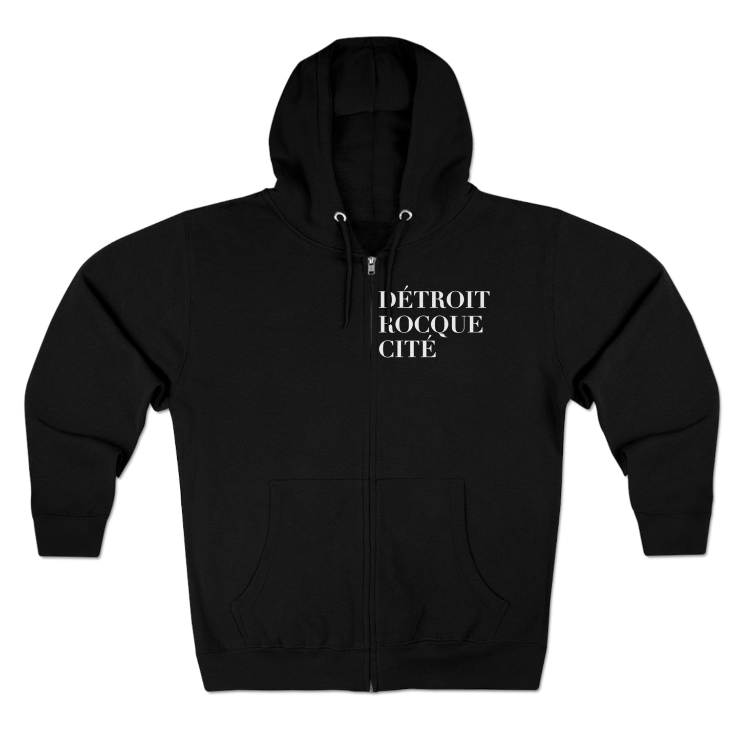 'Détroit Rocque Cité' Full-Zip Hoodie (Right Chest)