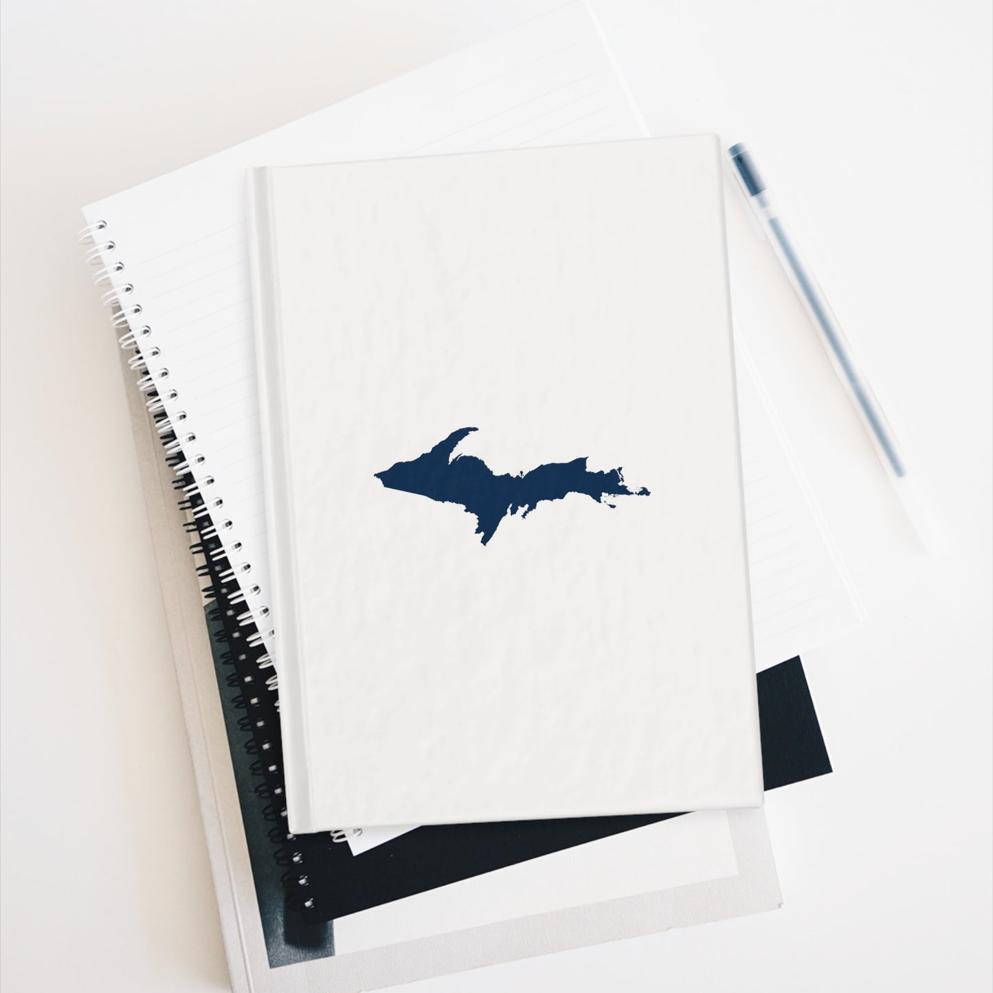 Michigan Upper Peninsula Blank Sketchbook (w/ UP Outline) | Birch Bark White