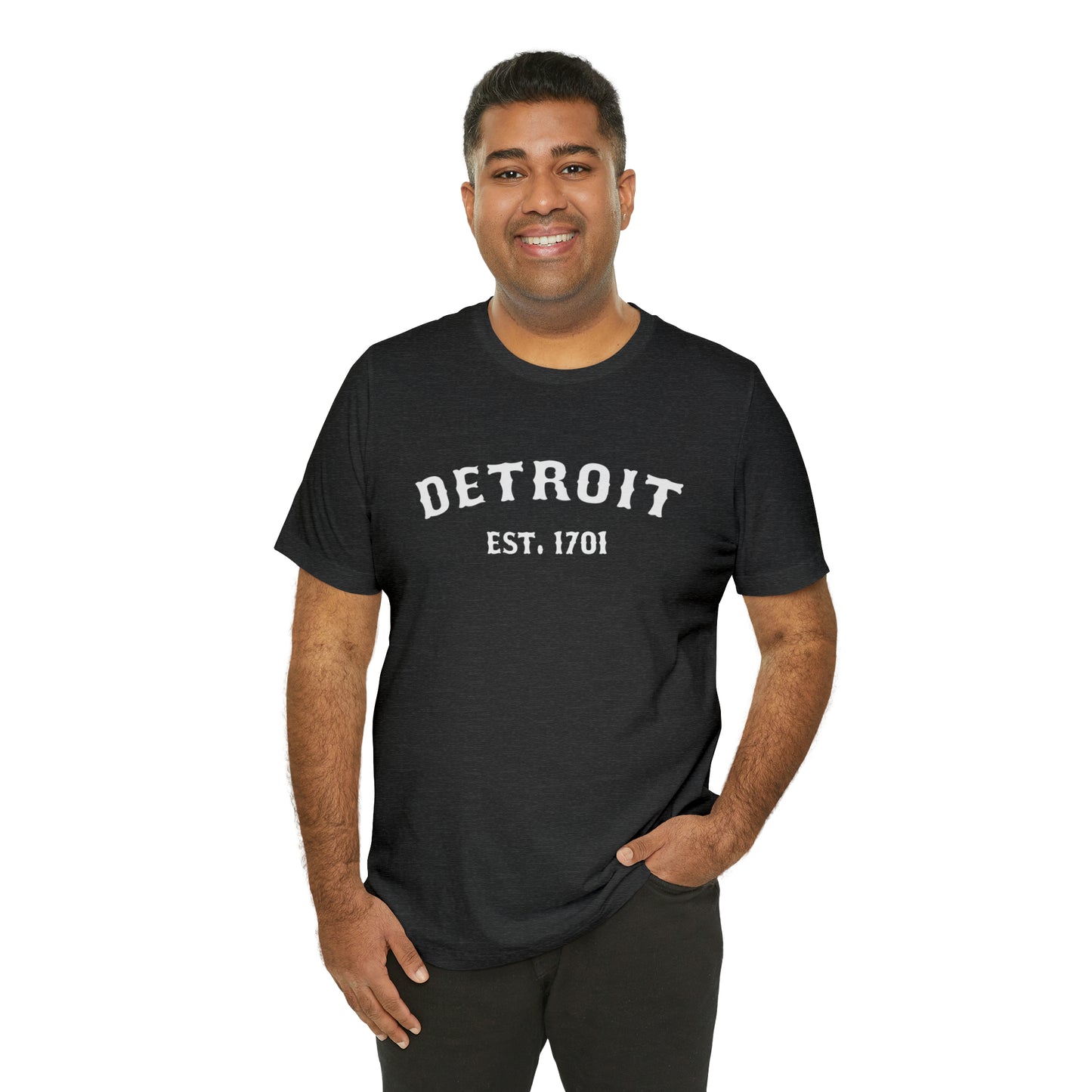 'Detroit EST. 1701' T-Shirt (Ballpark Font) | Unisex Standard