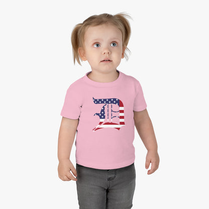 Detroit 'Old English D' Infant T-Shirt (Patriotic Edition) | Short Sleeve