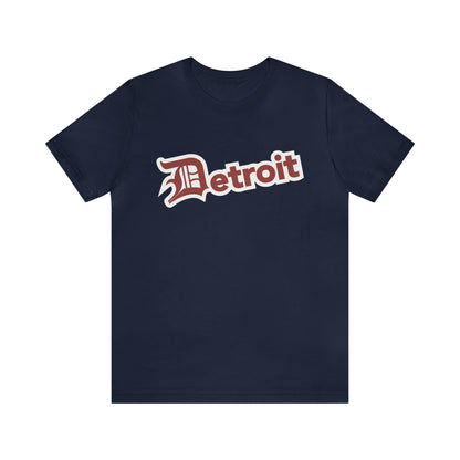 'Detroit' T-Shirt (Ore Dock Red w/ Old English 'D') | Unisex Standard