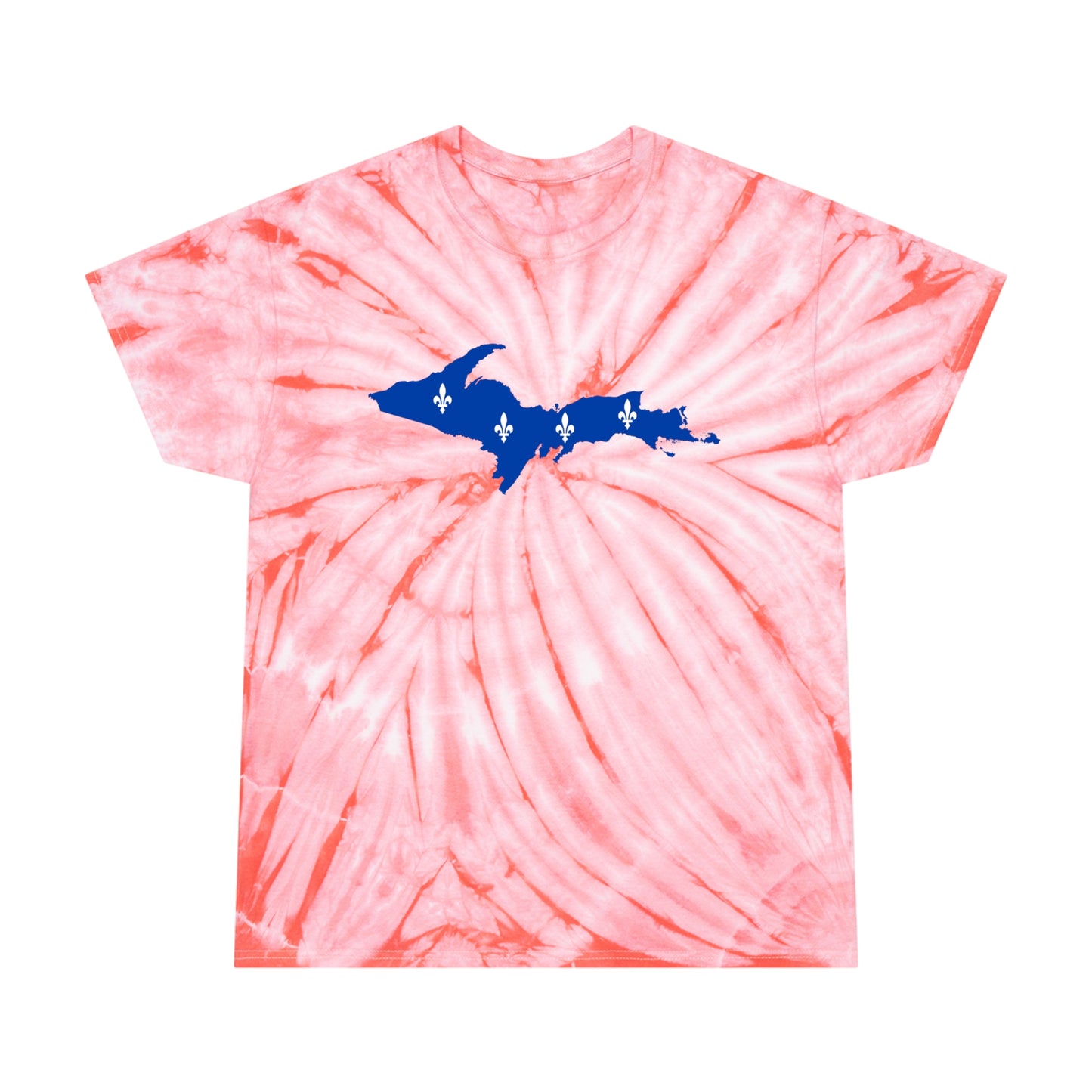 Michigan Upper Peninsula Tie-Dye T-Shirt (w/ UP Quebec Flag) | Unisex Cyclone