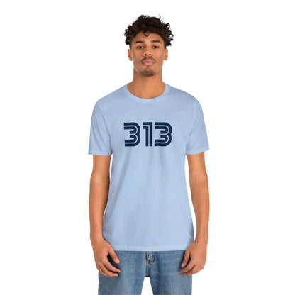 Detroit '313' T-Shirt (1970s Audiophile Font) | Unisex Standard Fit