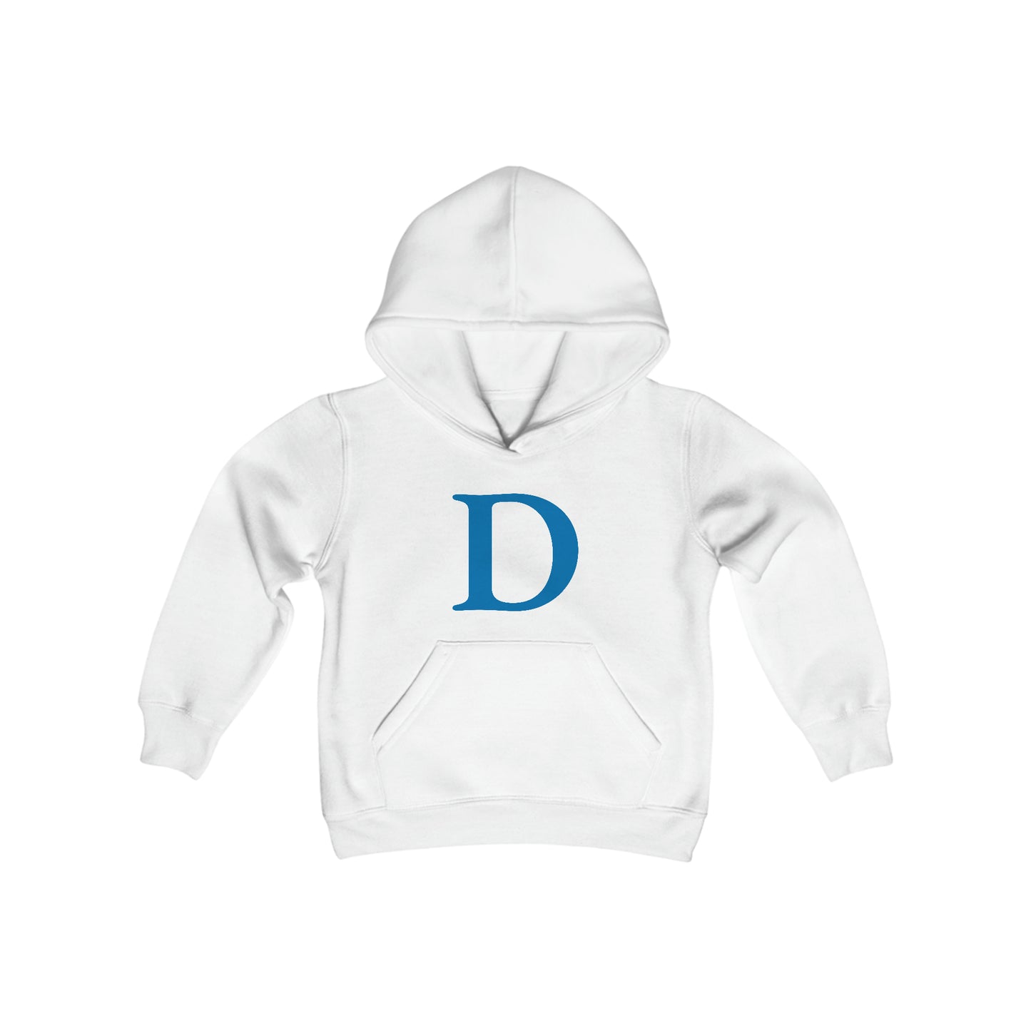 Detroit 'Old French D' Hoodie (Azure Full Body Outline) | Unisex Youth