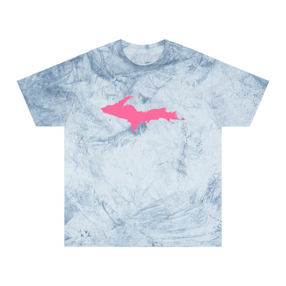 Michigan Upper Peninsula T-Shirt (w/ Pink UP Outline) | Unisex Color Blast