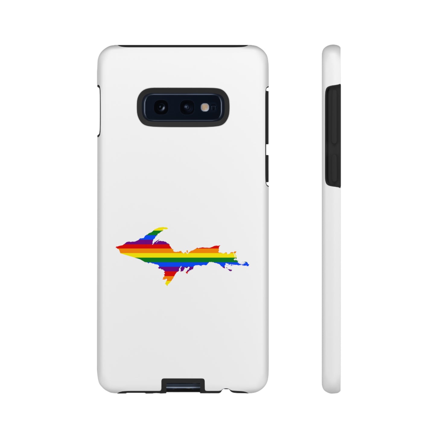 Michigan Upper Peninsula Tough Phone Case (w/ UP Pride Flag Outline) | Samsung & Pixel Android