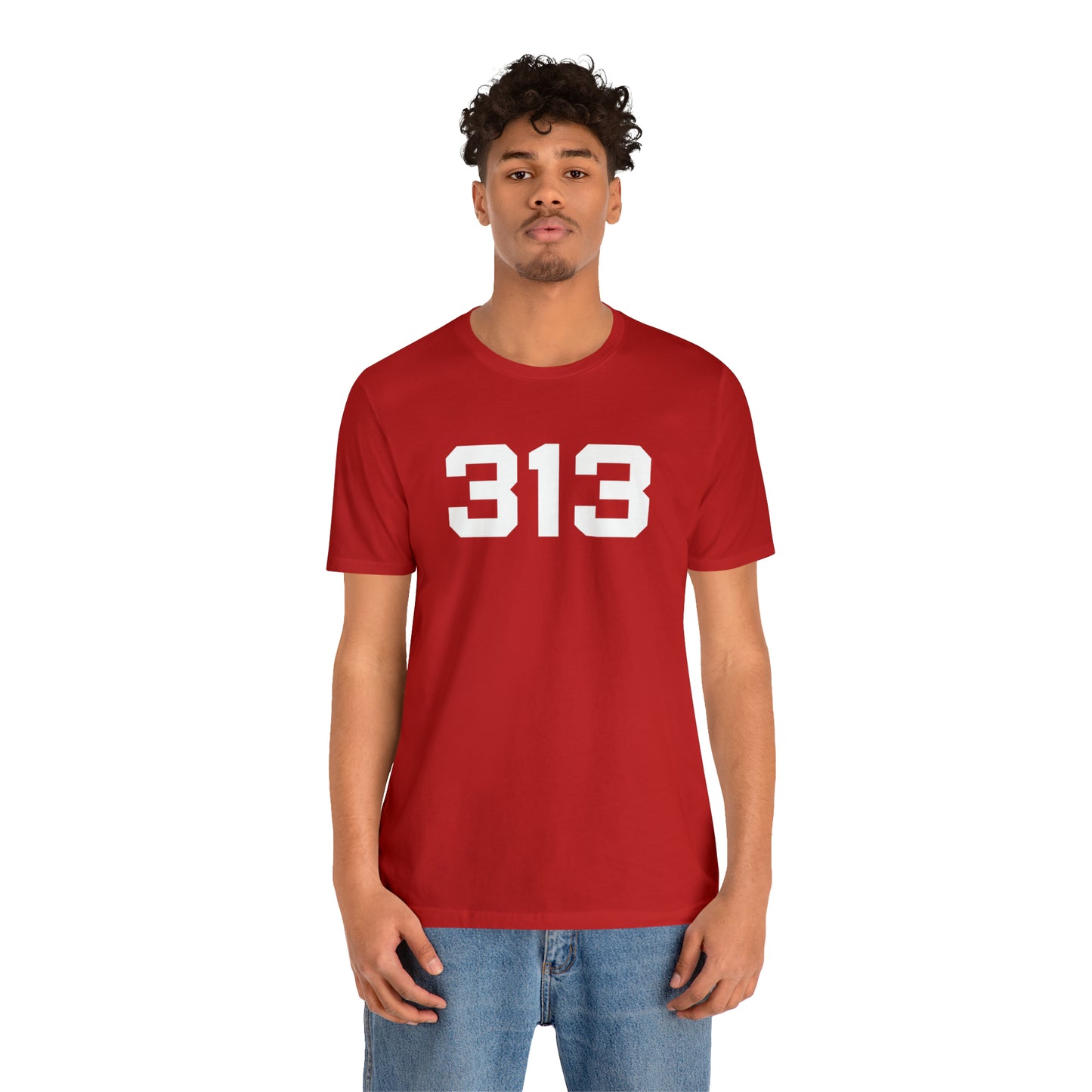 Detroit '313' T-Shirt (Athletic Font) | Unisex Standard Fit