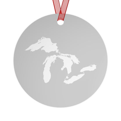 Great Lakes Christmas Ornament | Metal - Platinum Color