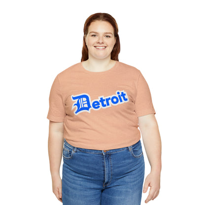 'Detroit' T-Shirt (MotorTown Blue w/ Old English 'D') | Unisex Standard