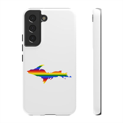 Michigan Upper Peninsula Tough Phone Case (w/ UP Pride Flag Outline) | Samsung & Pixel Android