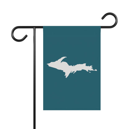 Michigan Upper Peninsula Home & Garden Flag (w/ UP Outline) | Auburn HIlls Teal