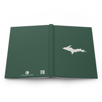 Michigan Upper Peninsula Hardcover Journal (Ginger Ale Green w/ UP Outline) | Ruled - 150pgs