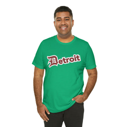 'Detroit' T-Shirt (Ore Dock Red w/ Old English 'D') | Unisex Standard